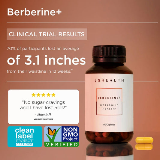 Berberine Supplement with Berbevis for Metabolic Health Support. Higher Strength for Blood Sugar Already in the Normal Range and Body Composition. By Nutritionist Jessica Sepel