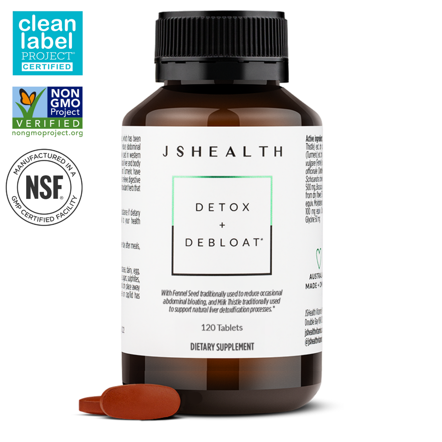 Detox + Debloat. Bloating Relief for Women with Milk Thistle, Turmeric, and Fennel. Liver Health and Gut Support. Nutritionist-Formulated