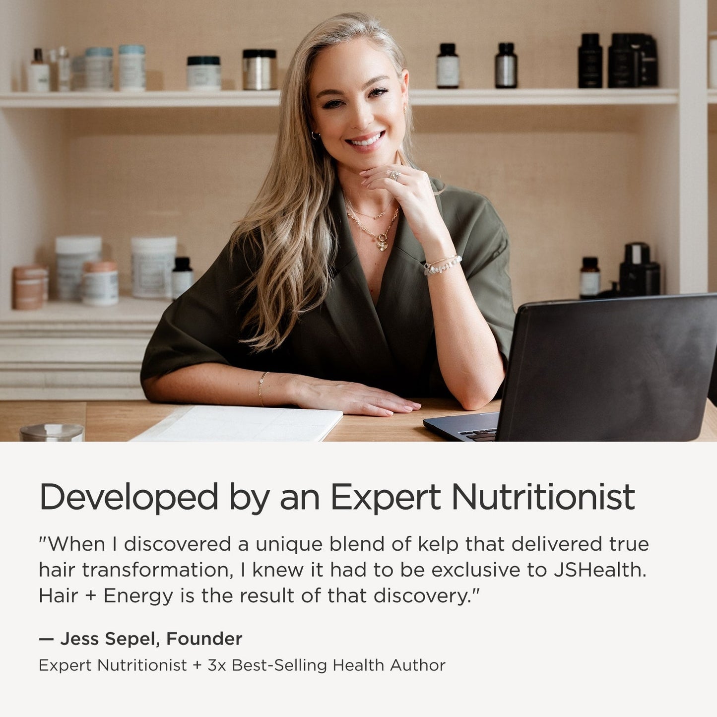 Hair Growth Vitamins for Women. Hair + Energy with Kelp Iodine and Zinc. Supports Thickness, Strength, Energy. Nutritionist-Formulated