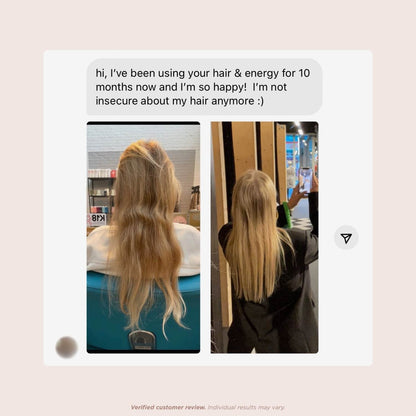 Hair Growth Vitamins for Women. Hair + Energy with Kelp Iodine and Zinc. Supports Thickness, Strength, Energy. Nutritionist-Formulated