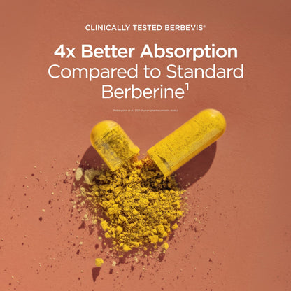 Berberine Supplement with Berbevis for Metabolic Health Support. Higher Strength for Blood Sugar Already in the Normal Range and Body Composition. By Nutritionist Jessica Sepel